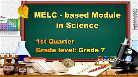 grade 7 science lessons 1st quarter|MELC.